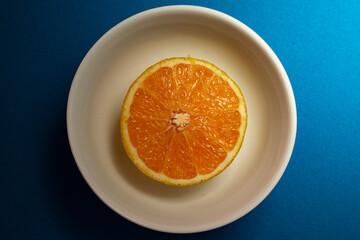 orange on a plate