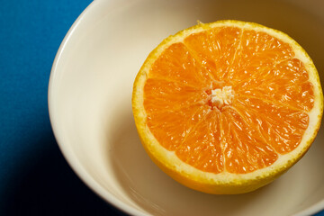 orange on a plate