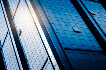 Obraz premium Close-Up of Modern Office Buildings in city of China