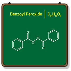 chemical structure of Benzoyl peroxide (C14H10O4)