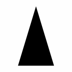 Fototapeta premium black isosceles triangle in mathematics