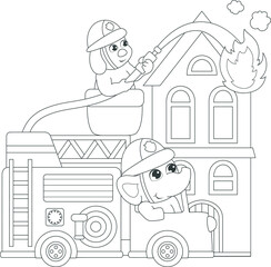 coloring fire truck
