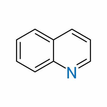 chemical structure of quinoline (C9H7N)