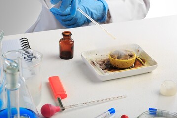 Little child chemistry with water for easy science experimental online class, new normal and...