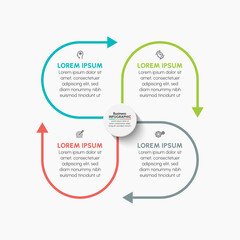 Business circle. timeline infographic icons designed for abstract background template milestone element modern diagram process technology digital marketing data presentation chart Vector