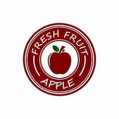apple fruit logo template illustration. suitable for product label