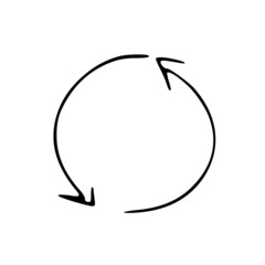 black arrow isolated on white background