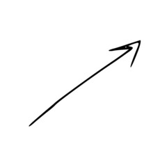 black arrow isolated on white background