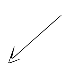 black arrow isolated on white background