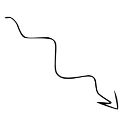 black arrow isolated on white background