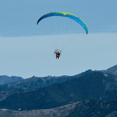 paraglider near hanmer springs, new zealand
