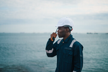 Seaman has communication with VHF handheld radio