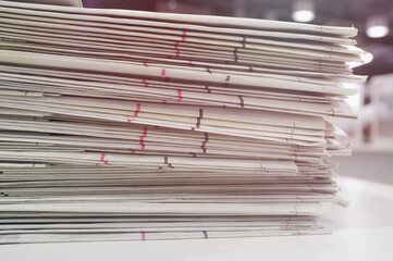 Old media - Newspapers stacked