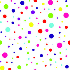 polka dot background with colorful circles