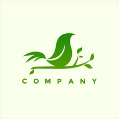 Nature bird logo illustration design