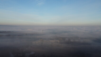 Mgielny poranek w Krakowie