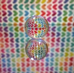 colorful glass balls