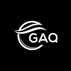 GAQ letter logo design on black background. GAQ  creative initials letter logo concept. GAQ letter design.
