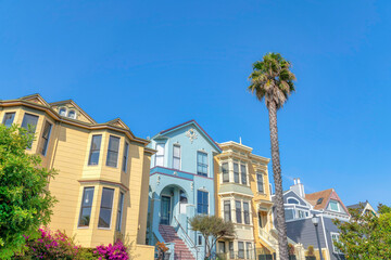 Naklejka premium Complex houses in the neighborhood of San Francisco, California