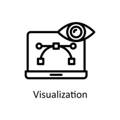 Visualization vector Outline Icon Design illustration. Creative Process Symbol on White background EPS 10 File