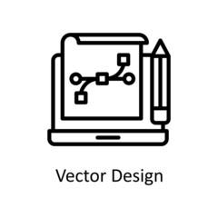 Vector Design vector Outline Icon Design illustration. Creative Process Symbol on White background EPS 10 File