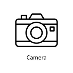 Camera vector Outline Icon Design illustration. Creative Process Symbol on White background EPS 10 File