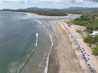 Fototapeta na wymiar Aerial view of Tamarindo in Guanacaste, Costa Rica