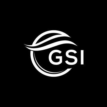 GSI letter logo design on black background. GSI  creative initials letter logo concept. GSI letter design.
