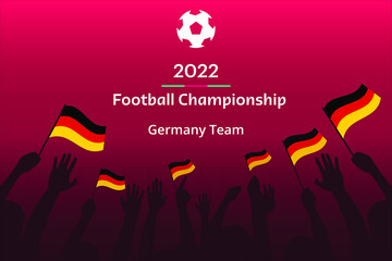 Germany Team soccer vector illustration. Football Championship 2022 Background. 