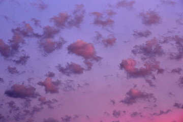 Fototapeta na wymiar beautiful morning sky with fluffy clouds