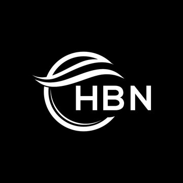 HBN letter logo design on black background. HBN  creative initials letter logo concept. HBN letter design.
