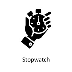 Stopwatch vector Solid Icon Design illustration. Creative Process Symbol on White background EPS 10 File