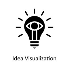 Idea Visualization vector Solid Icon Design illustration. Creative Process Symbol on White background EPS 10 File