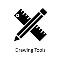 Drawing Tools vector Solid Icon Design illustration. Creative Process Symbol on White background EPS 10 File