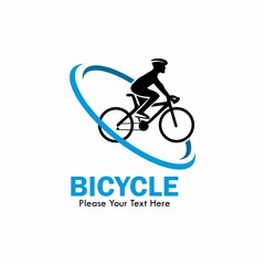 Bicycle icon logo template illustration