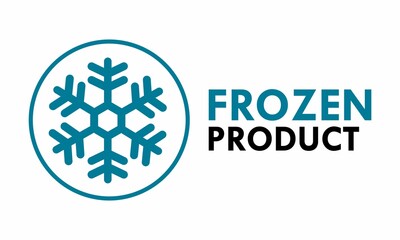 Frozen product badge logo design template illustration
