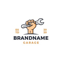 Garage workshop logo design vector illustration