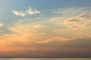 Fototapeta na wymiar Set of clouds at sunset