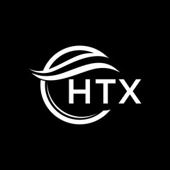 HTX letter logo design on black background. HTX  creative initials letter logo concept. HTX letter design.
