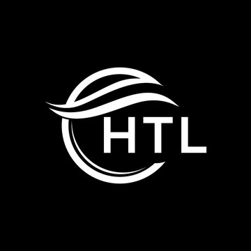 HTL letter logo design on black background. HTL  creative initials letter logo concept. HTL letter design.
