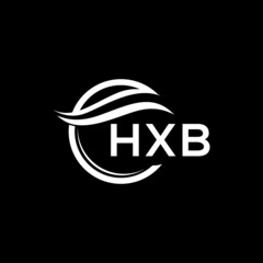 HXB letter logo design on black background. HXB  creative initials letter logo concept. HXB letter design.