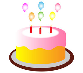 birthday cake with candles
