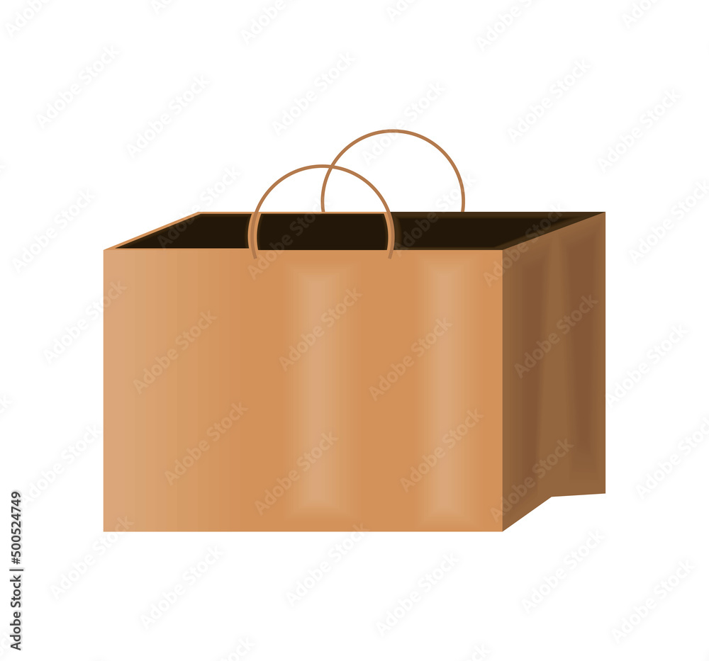 Wall mural paper bag with handle