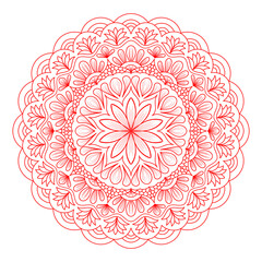 mandala pattern for Coloring book page. Round Mandala with floral style. Vintage decorative Flower Mandala. Round pattern illustration vector for event management.