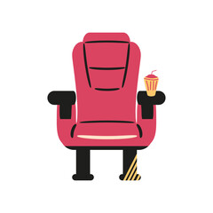 Fototapeta premium cinema seat and soda