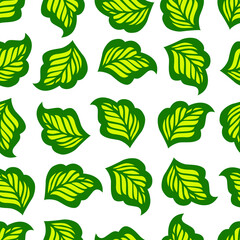 Fototapeta premium seamless leaf pattern for background, greeting card, packaging, texture, fabric pattern, wallpaper, wall decoration