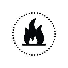 Black solid icon for fires