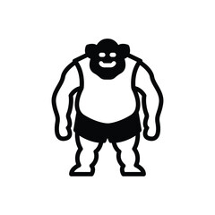 Black solid icon for giant