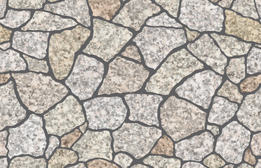 適度にリアルな石畳（御影石）のシームレスベクター素材