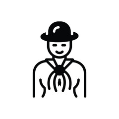 Black solid icon for scout